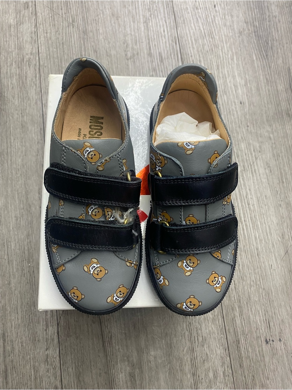 Moschino Kids Gray Sneakers Shoes Size 28